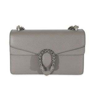 Gucci Grey Leather Small Dionysus Shoulder Bag